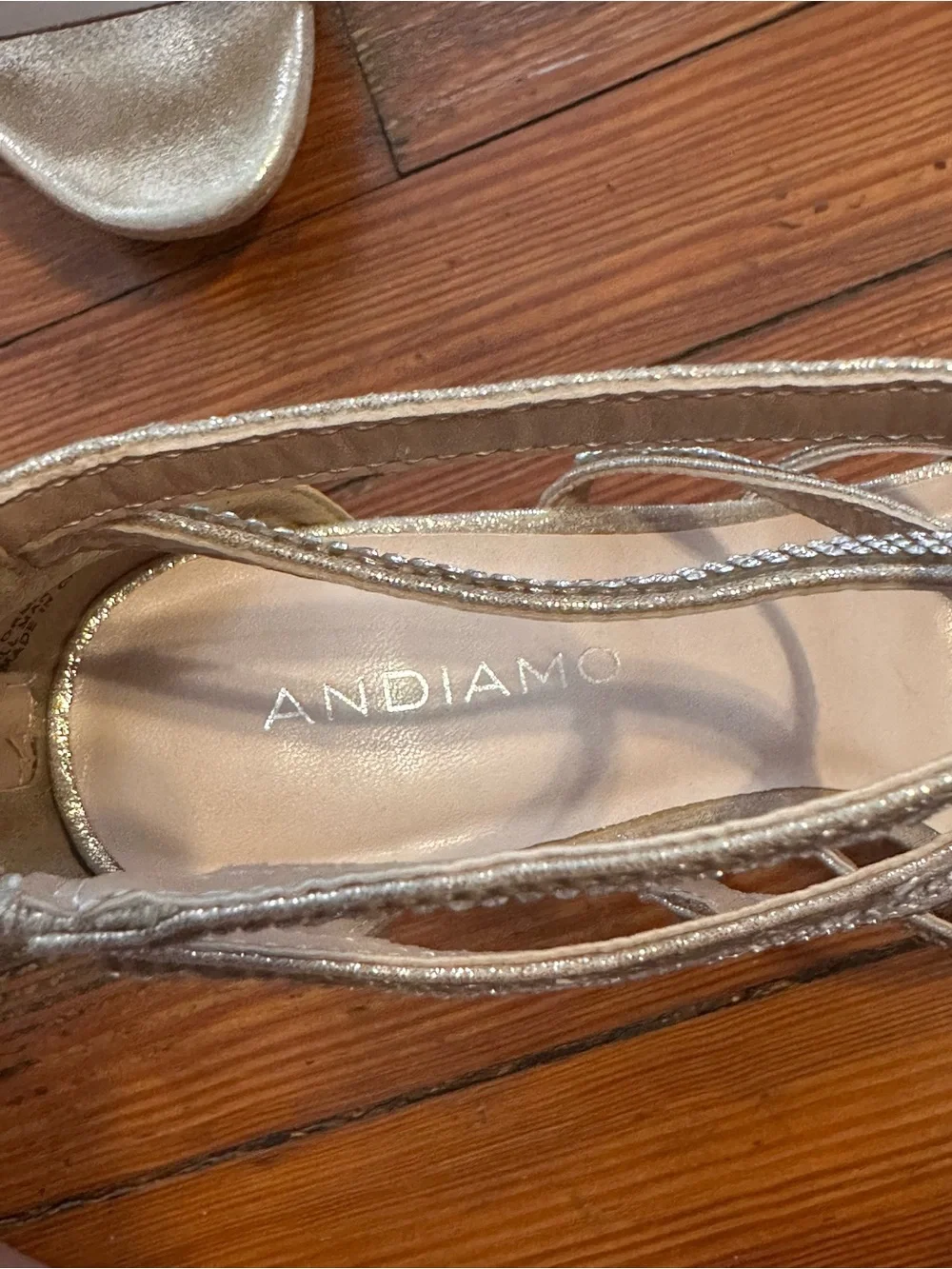 Strappy Silver Rhinestone Evening Heels by Andiamo